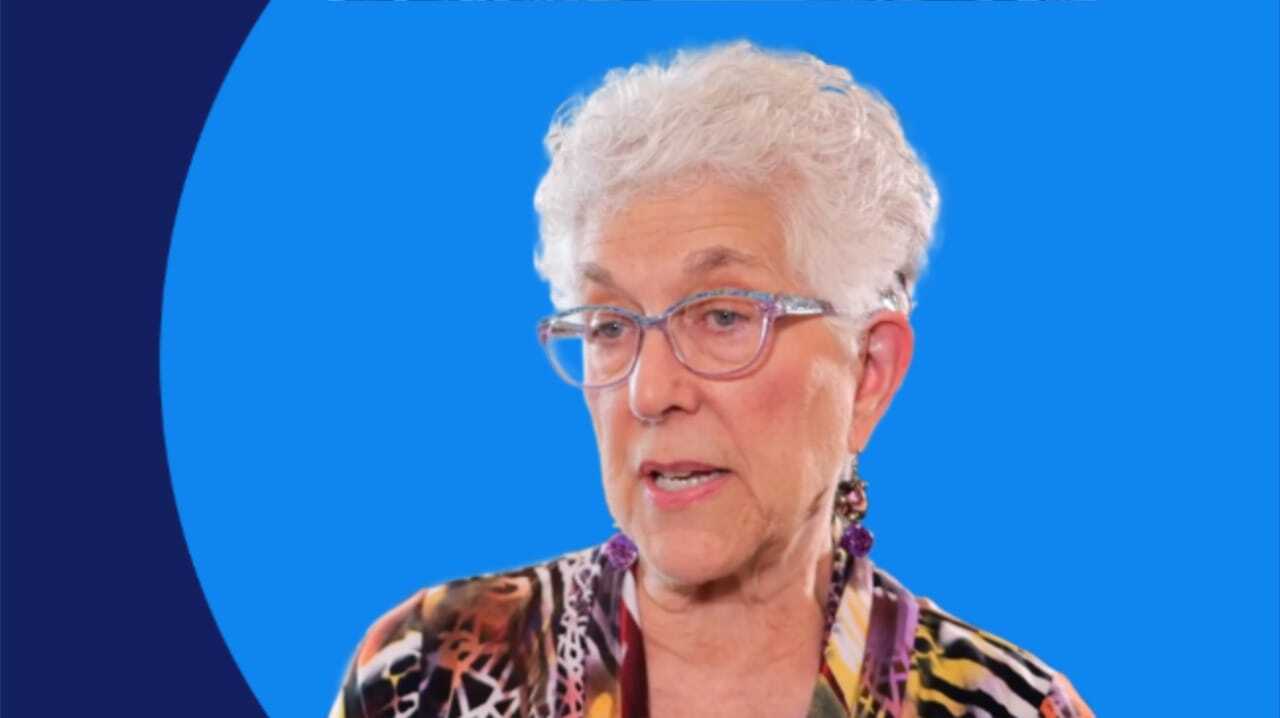 senior woman giving her testimony