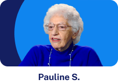 Pauline S. giving her testimony