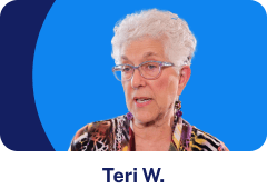 Teri W. giving her testimony