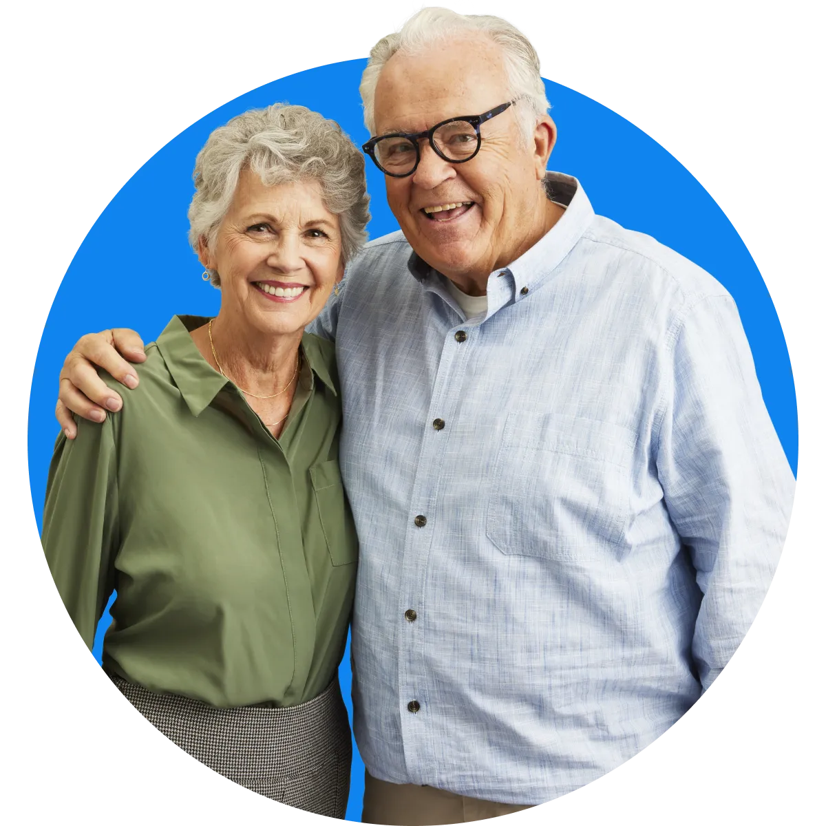 MaryJo and Delbert Forward Senior couple smiling